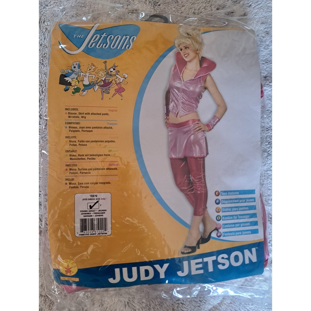 Rubies The Jetsons Judy Jetson Costume Teen Womens‎ Size 2-6 Pink Metallic New